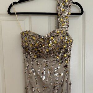 Mandalay One shoulder Beaded dress